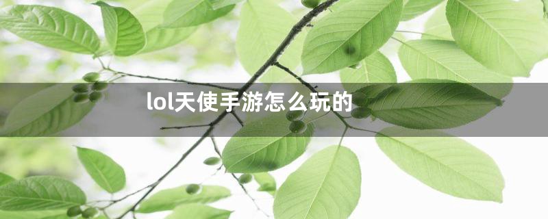 lol天使手游怎么玩的