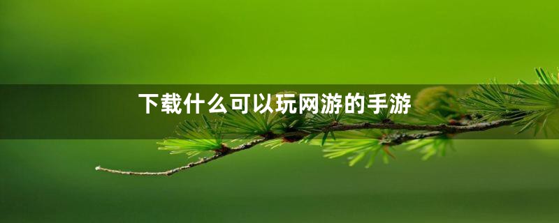 下载什么可以玩网游的手游