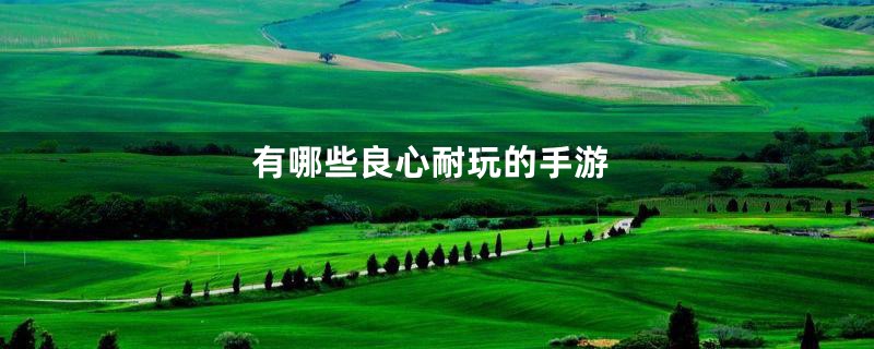有哪些良心耐玩的手游