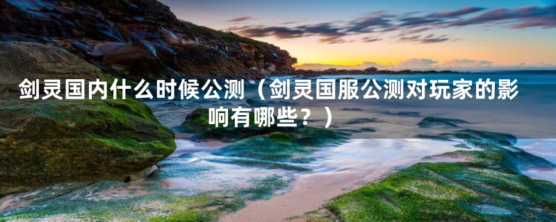 剑灵国内什么时候公测(剑灵国服公测对玩家的影响有哪些?)