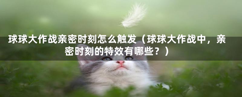 球球大作战亲密时刻怎么触发(球球大作战中,亲密时刻的特效有哪些?)