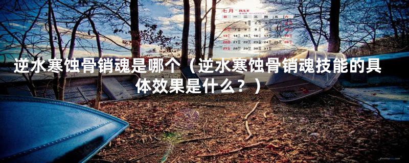 逆水寒蚀骨销魂是哪个（逆水寒蚀骨销魂技能的具体效果是什么？）