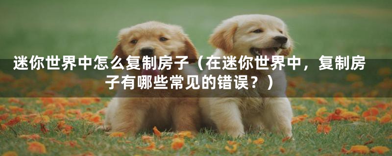 迷你世界中怎么复制房子(在迷你世界中,复制房子有哪些常见的错误?)