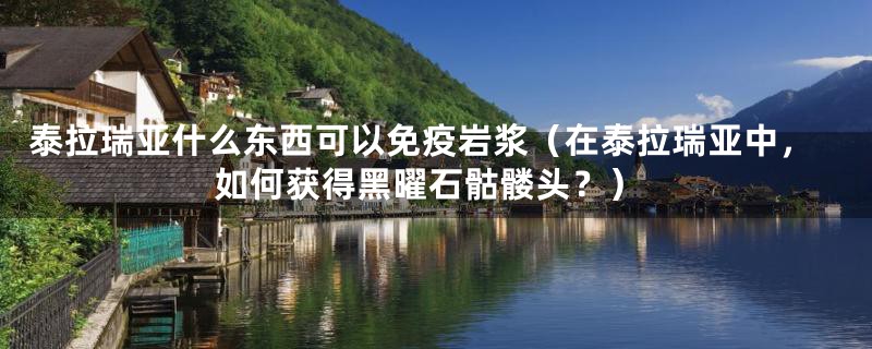 泰拉瑞亚什么东西可以免疫岩浆(在泰拉瑞亚中,如何获得黑曜石骷髅头?)
