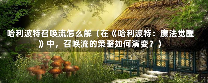 哈利波特召唤流怎么解(在《哈利波特:魔法觉醒》中,召唤流的策略如何演变?)