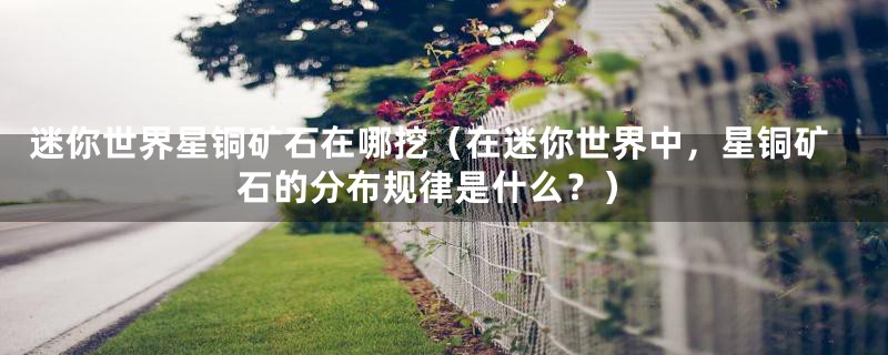 迷你世界星铜矿石在哪挖(在迷你世界中,星铜矿石的分布规律是什么?)