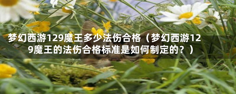 梦幻西游129魔王多少法伤合格(梦幻西游129魔王的法伤合格标准是如何制定的?)