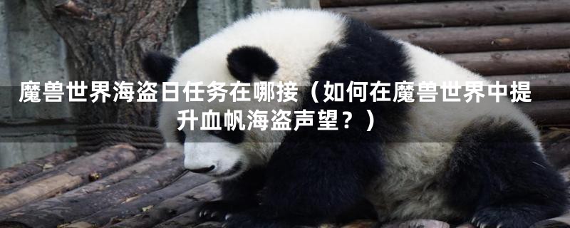 魔兽世界海盗日任务在哪接(如何在魔兽世界中提升血帆海盗声望?)