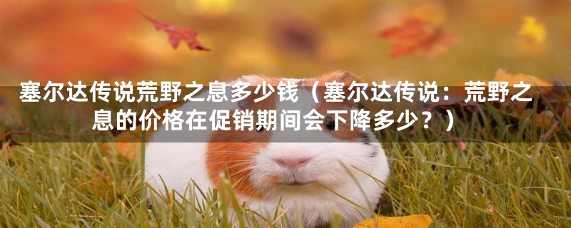 塞尔达传说荒野之息多少钱(塞尔达传说:荒野之息的价格在促销期间会下降多少?)