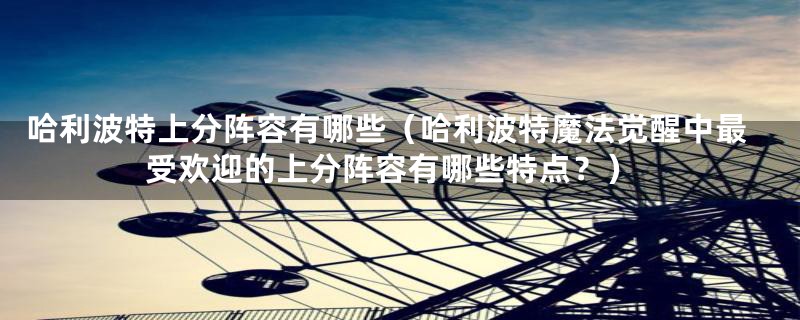 哈利波特上分阵容有哪些(哈利波特魔法觉醒中最受欢迎的上分阵容有哪些特点?)