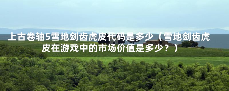 上古卷轴5雪地剑齿虎皮代码是多少(雪地剑齿虎皮在游戏中的市场价值是多少?)