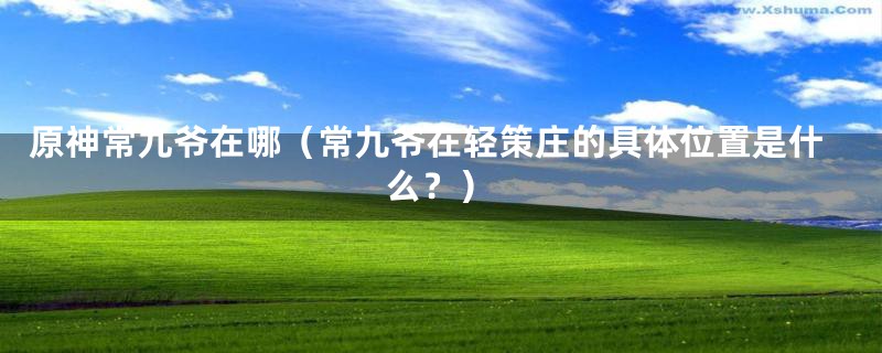 原神常九爷在哪(常九爷在轻策庄的具体位置是什么?)