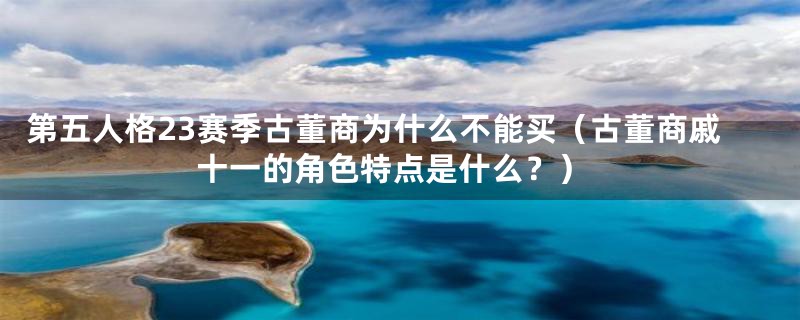 第五人格23赛季古董商为什么不能买(古董商戚十一的角色特点是什么?)