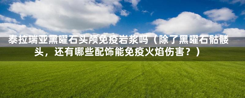 泰拉瑞亚黑曜石头颅免疫岩浆吗(除了黑曜石骷髅头,还有哪些配饰能免疫火焰伤害?)