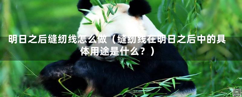 明日之后缝纫线怎么做(缝纫线在明日之后中的具体用途是什么?)