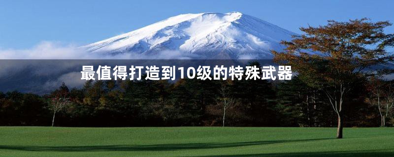 最值得打造到10级的特殊武器