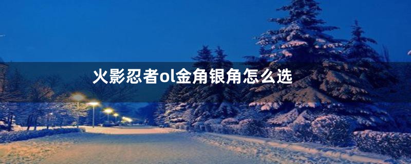 火影忍者ol金角银角怎么选