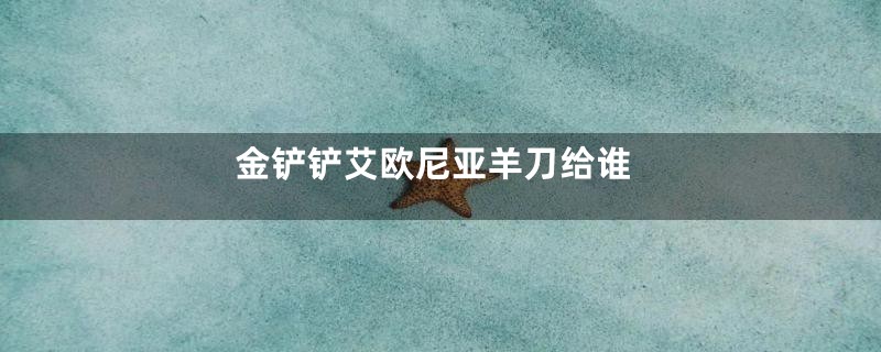 金铲铲艾欧尼亚羊刀给谁