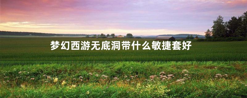 梦幻西游无底洞带什么敏捷套好