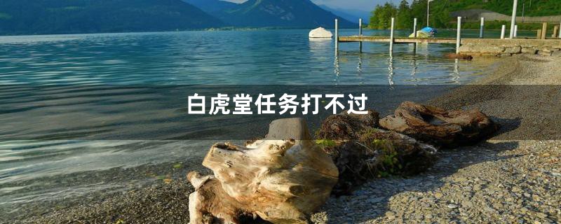 白虎堂任务打不过