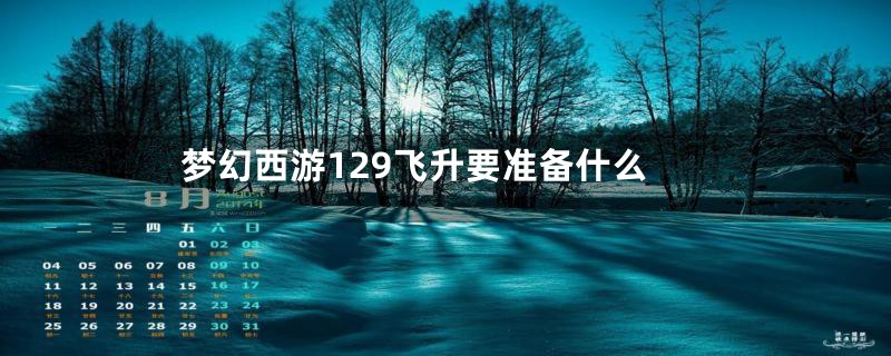 梦幻西游129飞升要准备什么