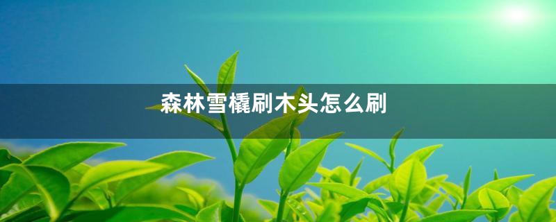 森林雪橇刷木头怎么刷