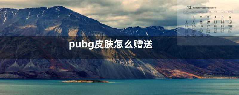 pubg皮肤怎么赠送