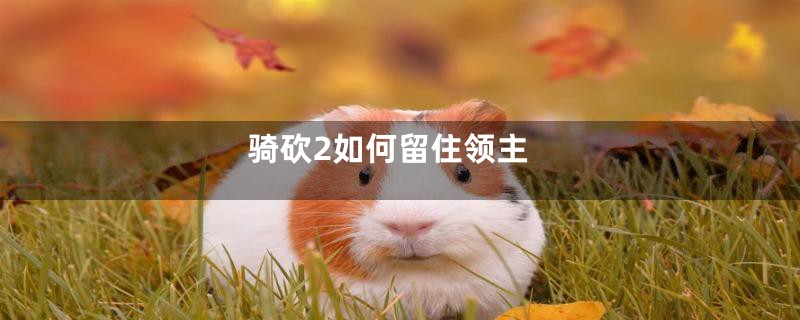 骑砍2如何留住领主