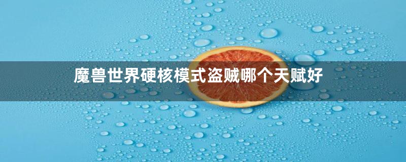 魔兽世界硬核模式盗贼哪个天赋好