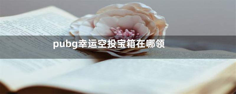pubg幸运空投宝箱在哪领