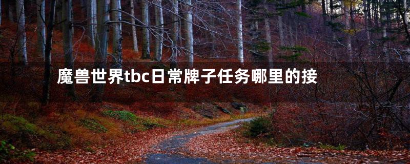 魔兽世界tbc日常牌子任务哪里的接
