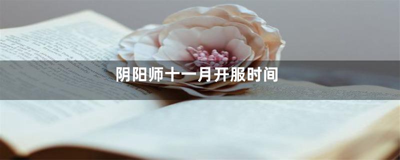 阴阳师十一月开服时间