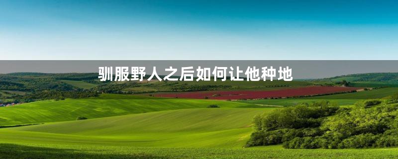 驯服野人之后如何让他种地