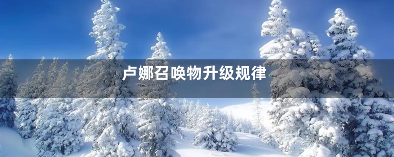 卢娜召唤物升级规律