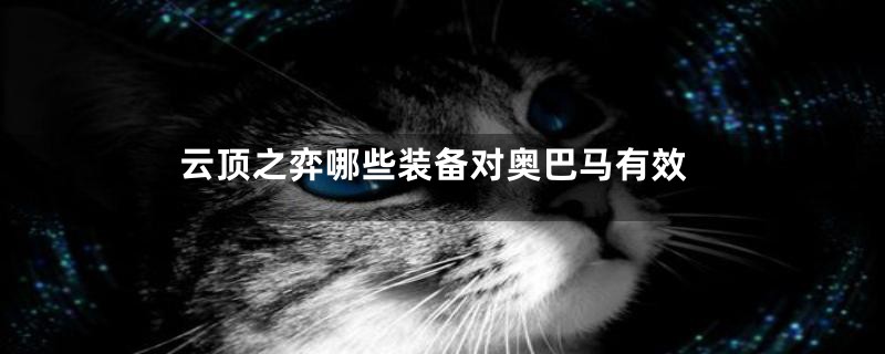 云顶之弈哪些装备对奥巴马有效