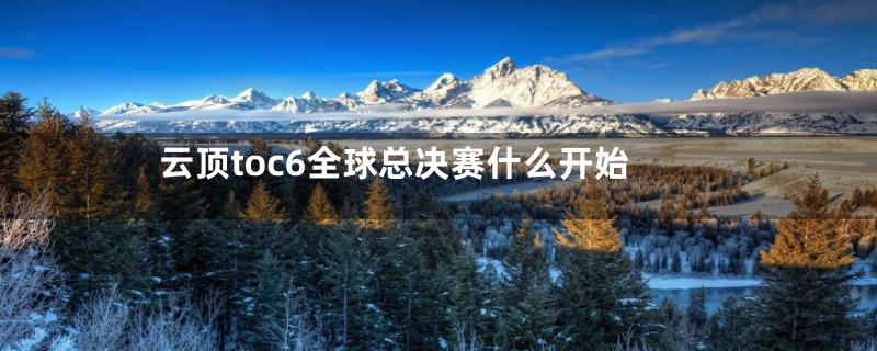 云顶toc6全球总决赛什么开始