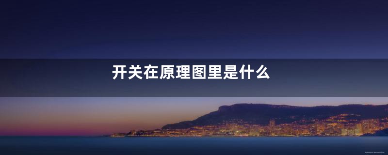 开关在原理图里是什么