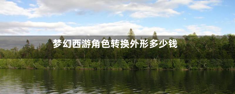梦幻西游角色转换外形多少钱