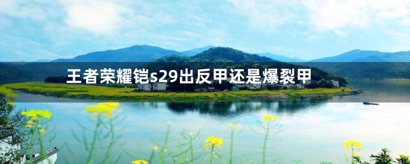 王者荣耀铠s29出反甲还是爆裂甲