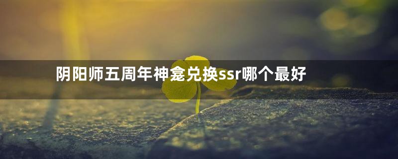 阴阳师五周年神龛兑换ssr哪个最好