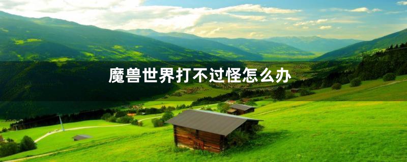 魔兽世界打不过怪怎么办