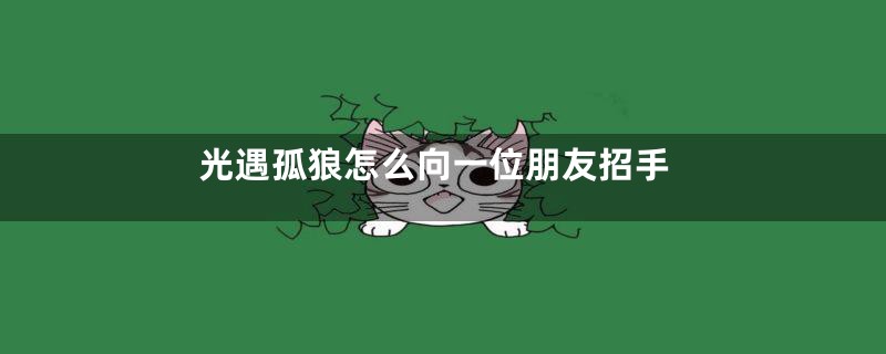光遇孤狼怎么向一位朋友招手