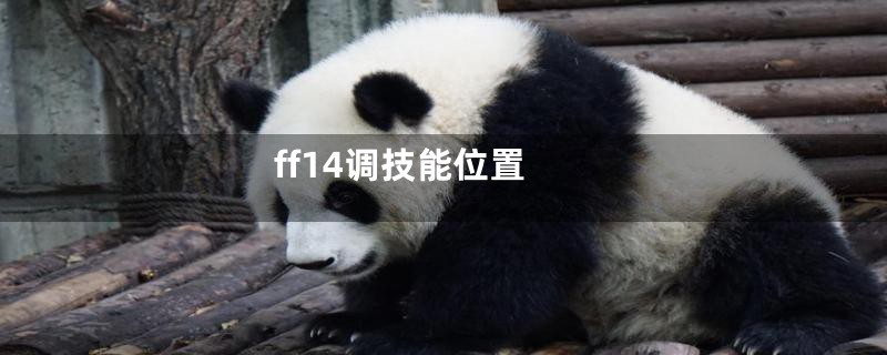 ff14调技能位置