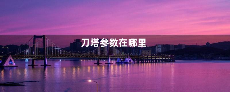 刀塔参数在哪里
