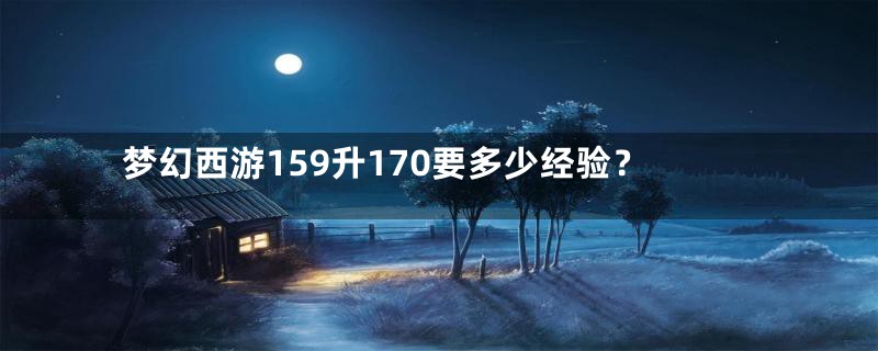 梦幻西游159升170要多少经验?