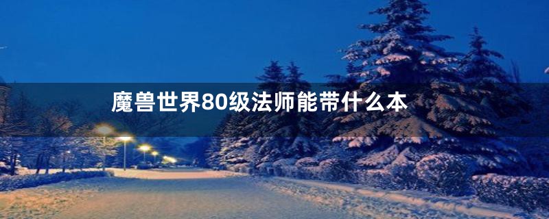 魔兽世界80级法师能带什么本