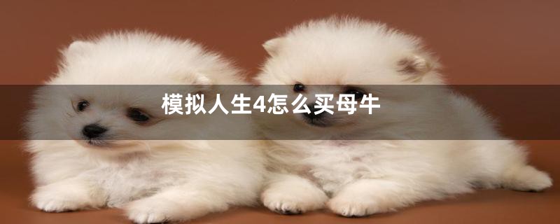 模拟人生4怎么买母牛