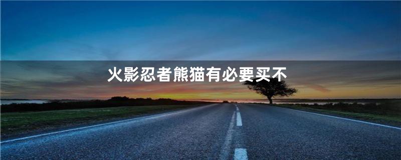 火影忍者熊猫有必要买不