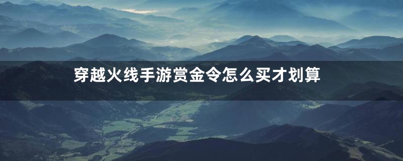 穿越火线手游赏金令怎么买才划算