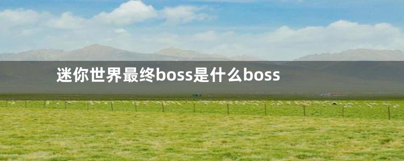 迷你世界最终boss是什么boss